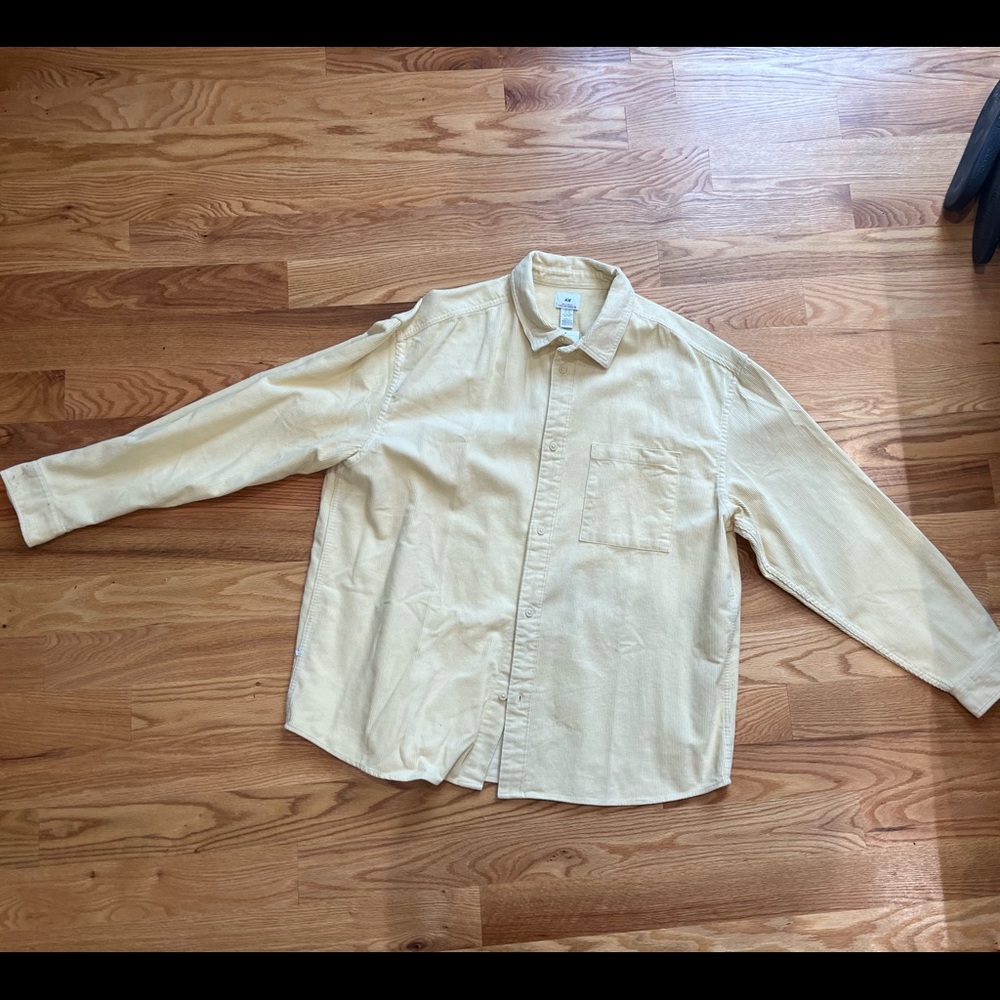 Brand new H&M corduroy button up shirt size XXL